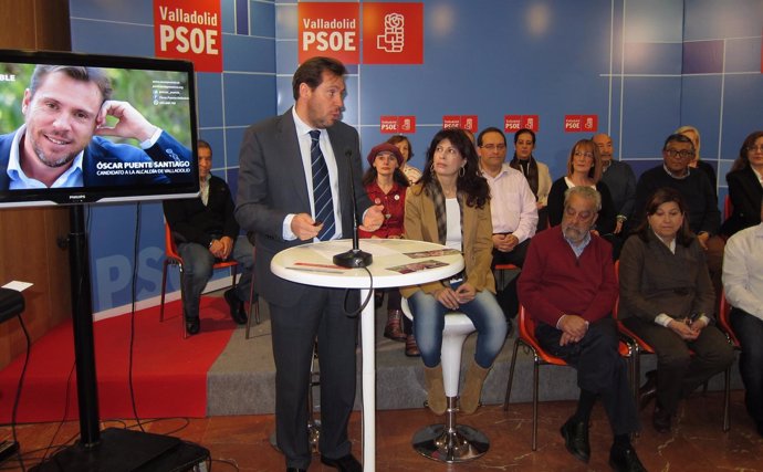 El candidato del PSOE a la Alcaldía de Valladolid, Óscar Puente