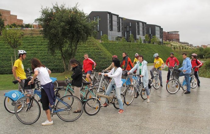 Salida en bici por el campus