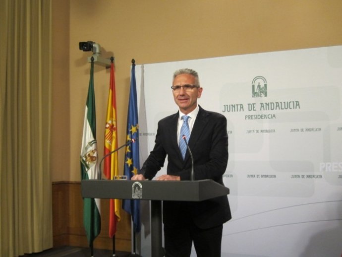 El portavoz de la Junta en funciones, Miguel Ángel Vázquez