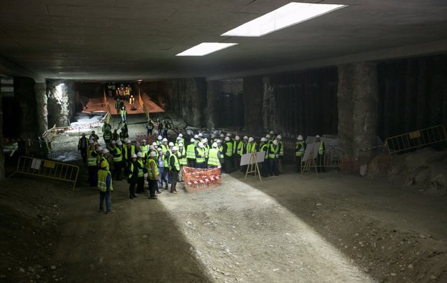 Junta realiza pruebas de iluminación de los restos de la Estación Alcázar Genil