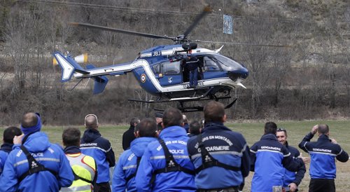 Equipo de salvamento, accidente avión de Germanwings en los Alpes Franceses