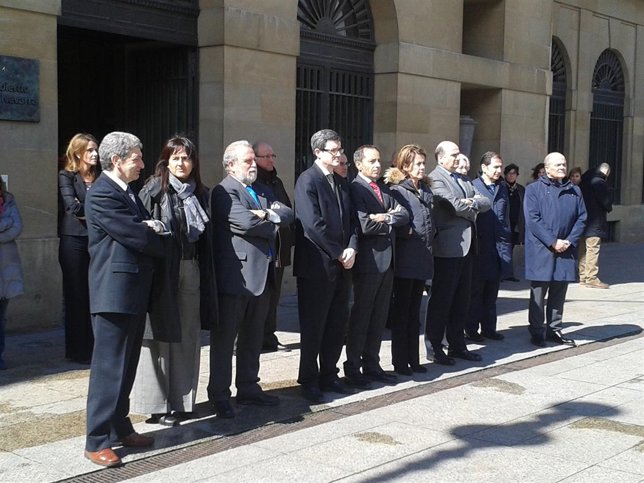 Concentración del Gobierno por el accidente aéreo.