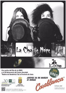 Cartel del concierto de La Chatte Noire en Alcalá la Real