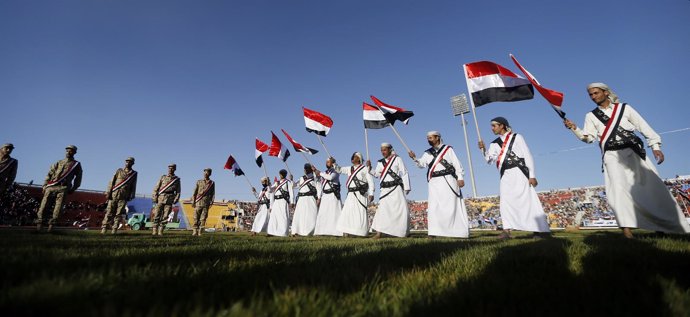 Simpatizantes de los huthis yemeníes en Saná