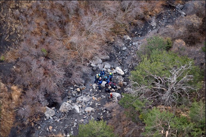 Restos del avión accidentado de Germanwings