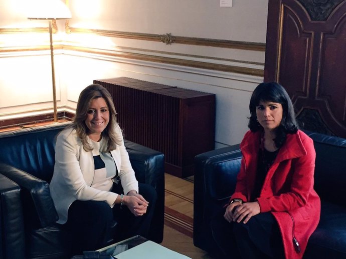 Susana Díaz y Teresa Rodríguez reunidas en San Telmo