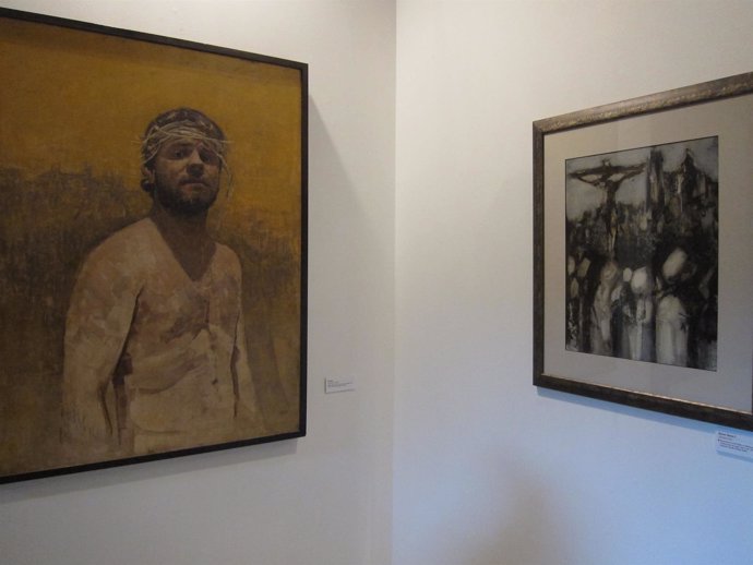 Dos obras de la exposición 'La Tertulia Cofrade Pasión y sus artistas'