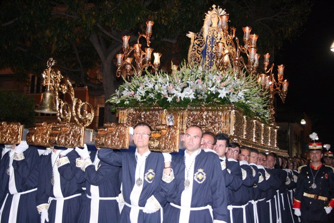 El Paso Azul sacará a la Virgen de los Dolores en procesión