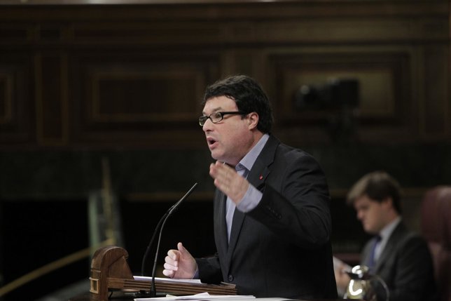 Joan Josep Nuet, diputado de Izquierda Plural, en el hemiciclo