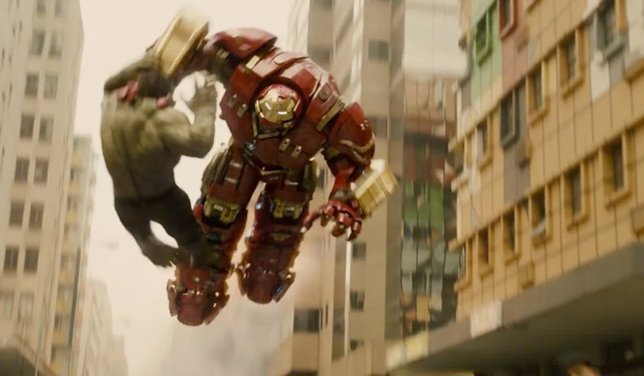Hulk y Hulkbuster en Vengadores La era de Ultrón