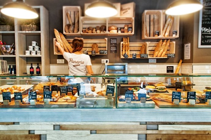 Mostrador de un Panaria 