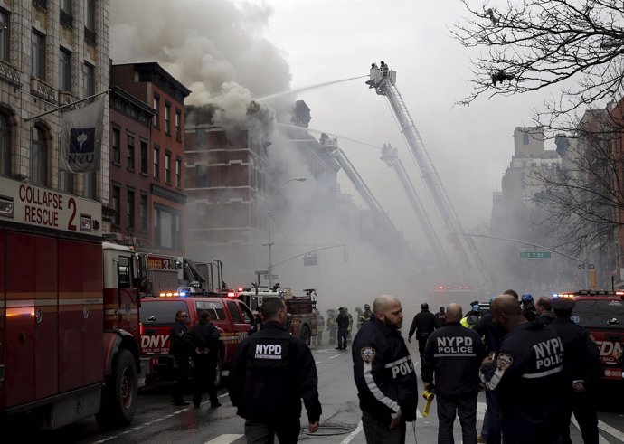 Un edificio se derrumba en Nueva York