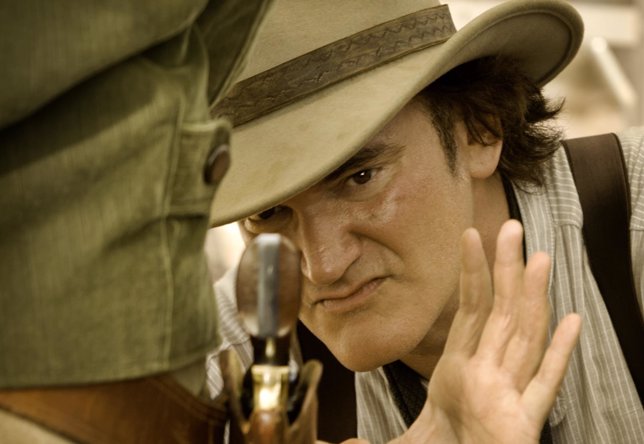 Quentin Tarantino en el rodaje de DJANGO DESENCADENADO 