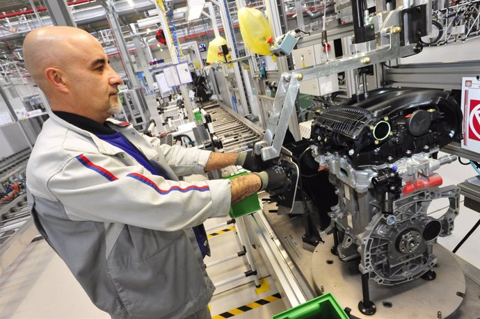 Producción en la planta de motores de Trémery (Francia)
