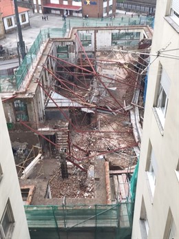 Derrumbe del futuro Ayto de Los Corrales 