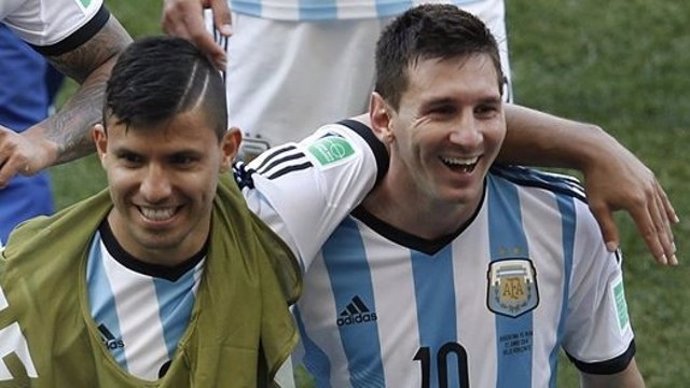 Sergio 'Kun' Agüero y Lionel Messi.