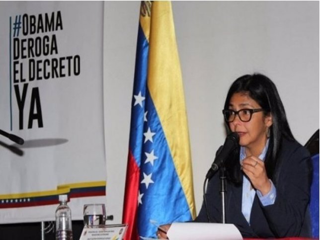 Delcy Rodríguez, ministra de Exteriores de Venezuela