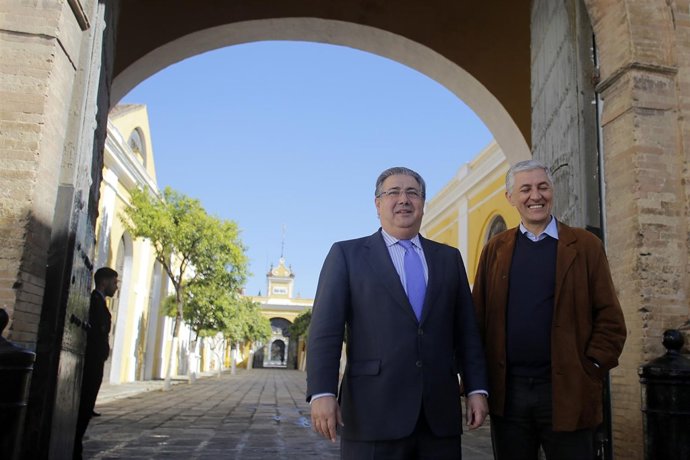 Juan Ignacio Zoido durante la presentación en la Fábrica de Artillería