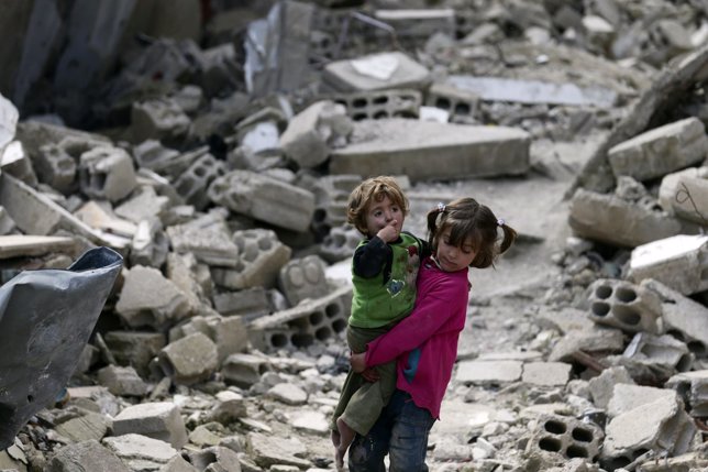 Niños en Damasco, Siria