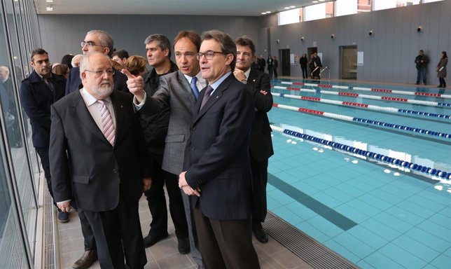 El pte.Artur Mas y el de la Diputación de Barcelona S.Esteve