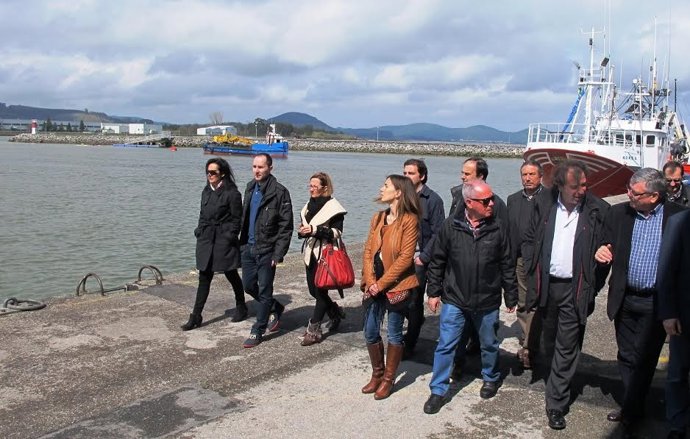 Francisco Rodríguez Argüeso en el puerto de Colindres