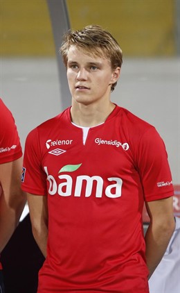 El noruego Martin Odegaard con su selección