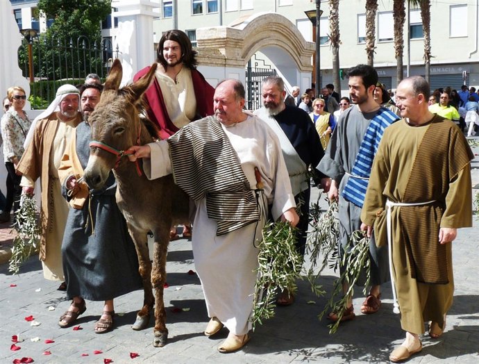 Recreación de la entrada de Jesús en Jerusalén realizada en Benetússer