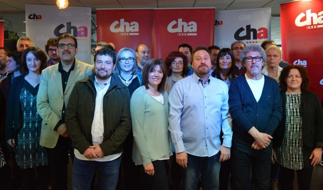 Presentación listas de CHA a las Cortes por la circunscripción de Zaragoza.