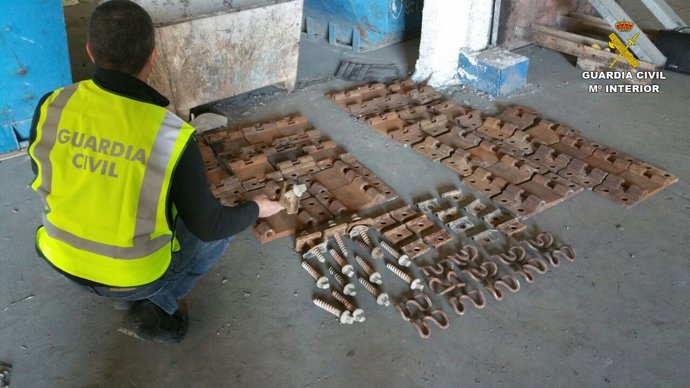 Piezas recuperadas del intercambiador