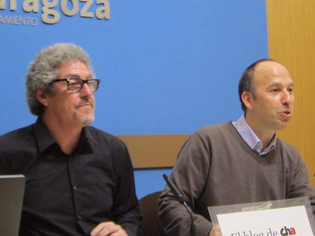 El diputado y el concejal de CHA, Gregorio Briz y Carmelo Asensio
