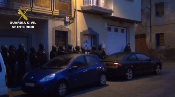Momento del operativo llevado a cabo en Ciudad Rodrigo