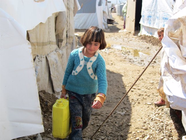 Refugiada siria en el campamento informal de Zahle (Líbano)