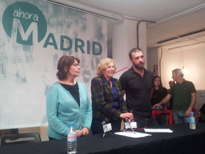Manuela Carmena con Nacho Murgui e Inés Sabanés