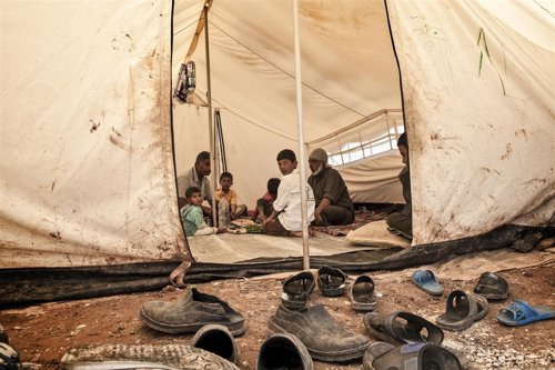 Campo de refugiados en el norte de Siria