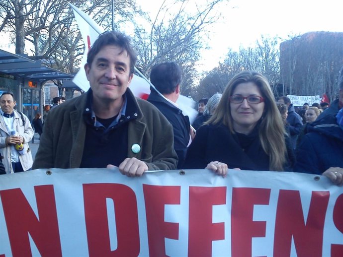 Luis García Montero y Raquel López