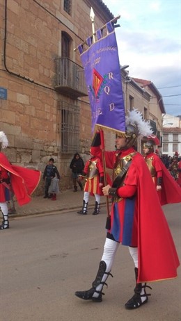 Los soldados romanos procesionan en la Semana Santa de Used
