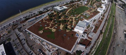 Vista aérea de la nueva sede de Facebook