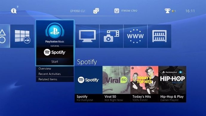 Spotify para PlayStation