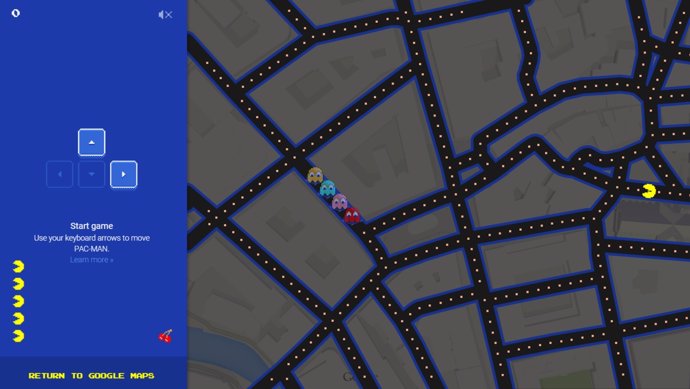 Pacman en google maps