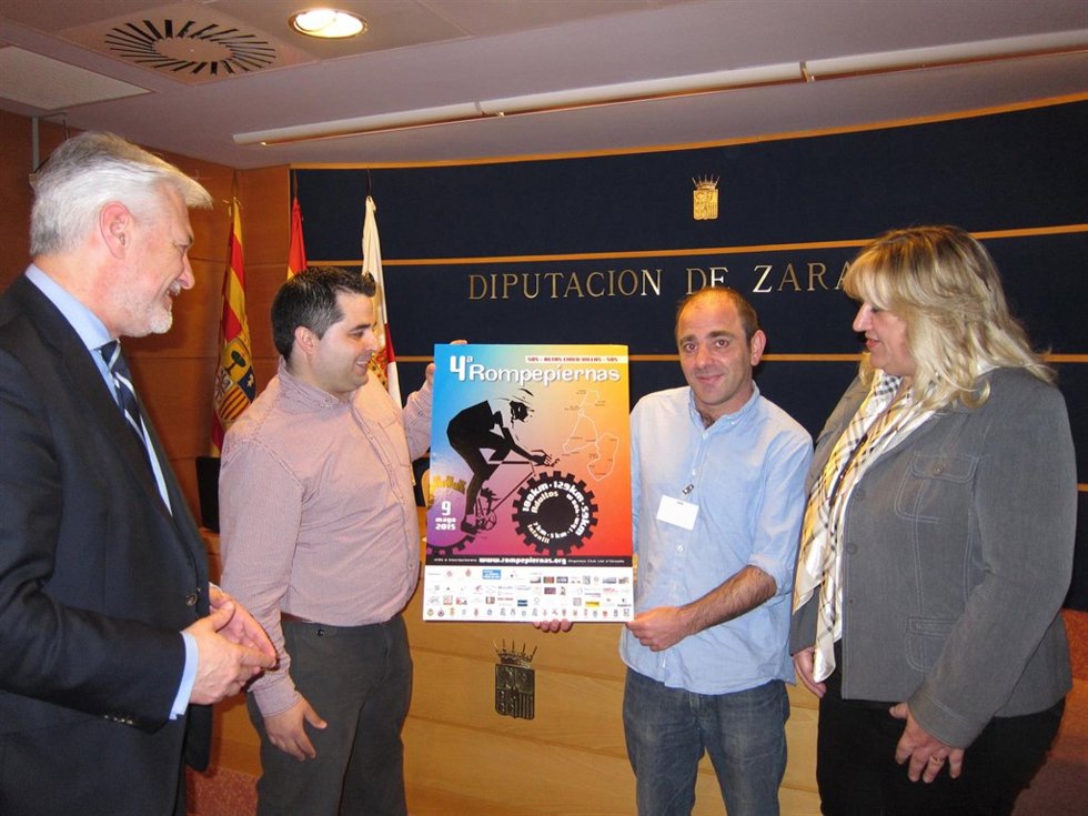 Larqué, Ullate, Legaz y Navarro, en la presentación de la prueba cicloturista