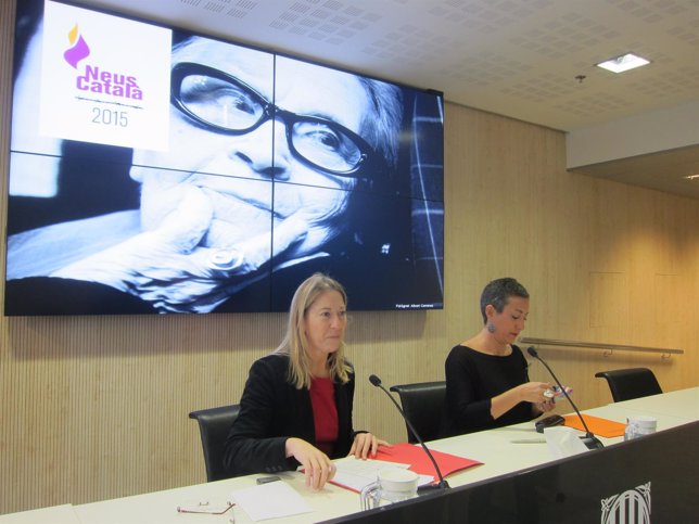 N.Munté y M.Gatell, en la presentación del Any Neus Català