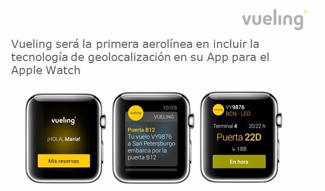 App de Vueling para Apple Watch