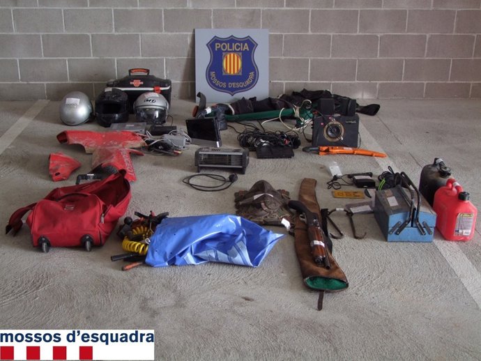 Material robado a unos ladrones en Montblanc