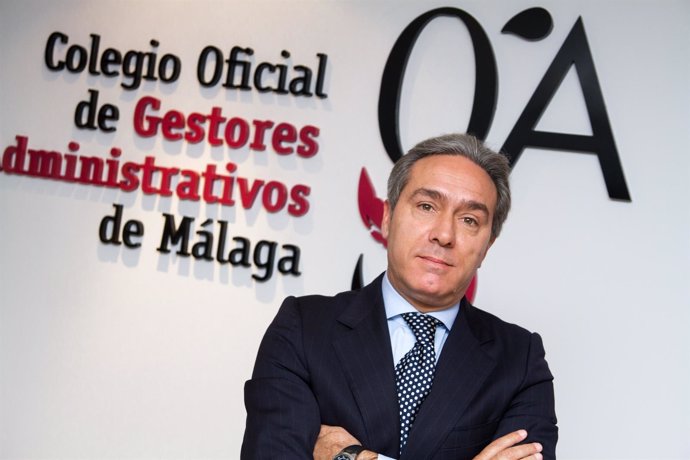 El presidente del Colegio de Gestores Administrativos de Málaga, Jorge Alcántara