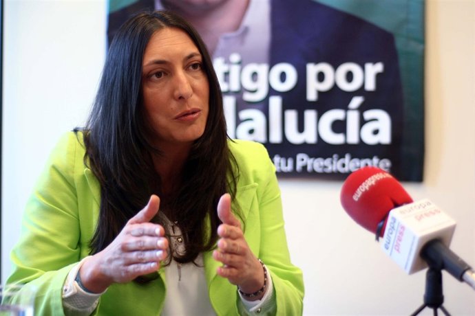 Dolores López, durante la entrevista