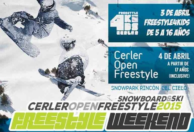 Cartel de las competiciones de freestyle que tendrán lugar en Aramón Cerler