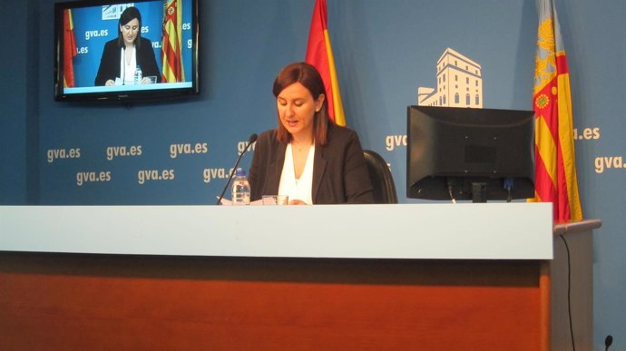 María José Català en la rueda de prensa posterior el pleno del Consell