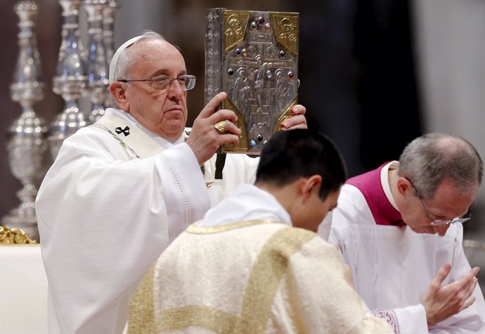 Papa Francisco en la misa de Jueves Santo