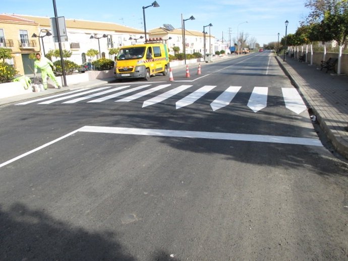 Situación actual de la travesía de Villarrasa, en Huelva