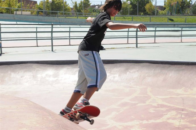 Skater en Madrid, patín